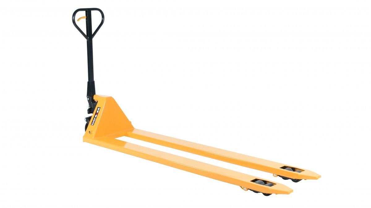 Ilgų šakių rankiniai palečių vežimėliai