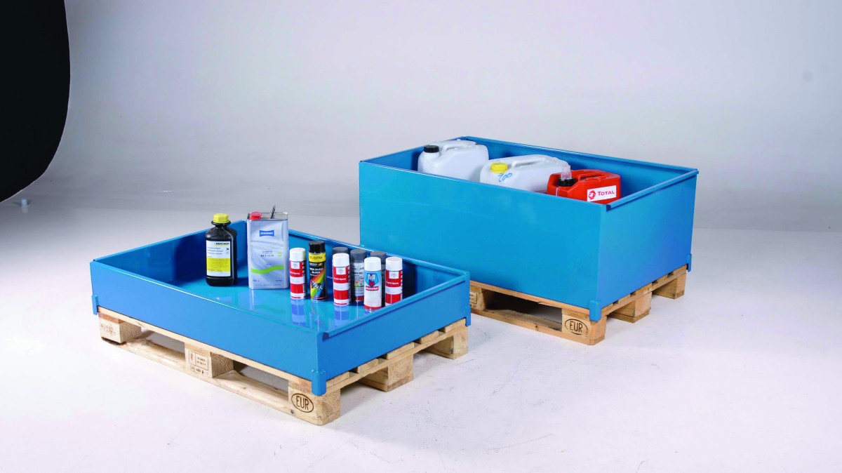 Nuotekų surinkimo talpos ant padėklų